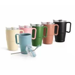 Caneca Térmica com Tampa e Canudo