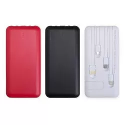 Carregador Portátil Power Bank 10.000mAh com Lanterna e Multissaídas Personalizado 